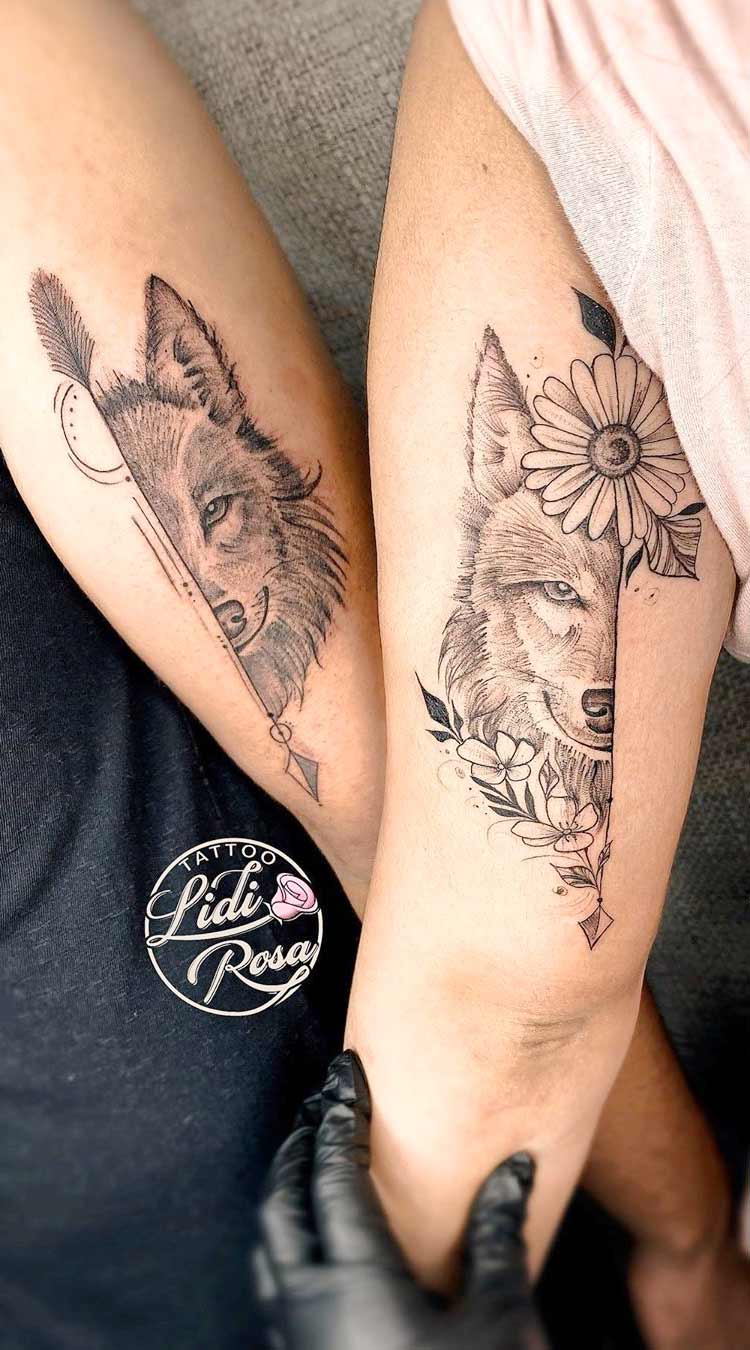 tatuagem-de-lobo-para-fazer-em-casal 