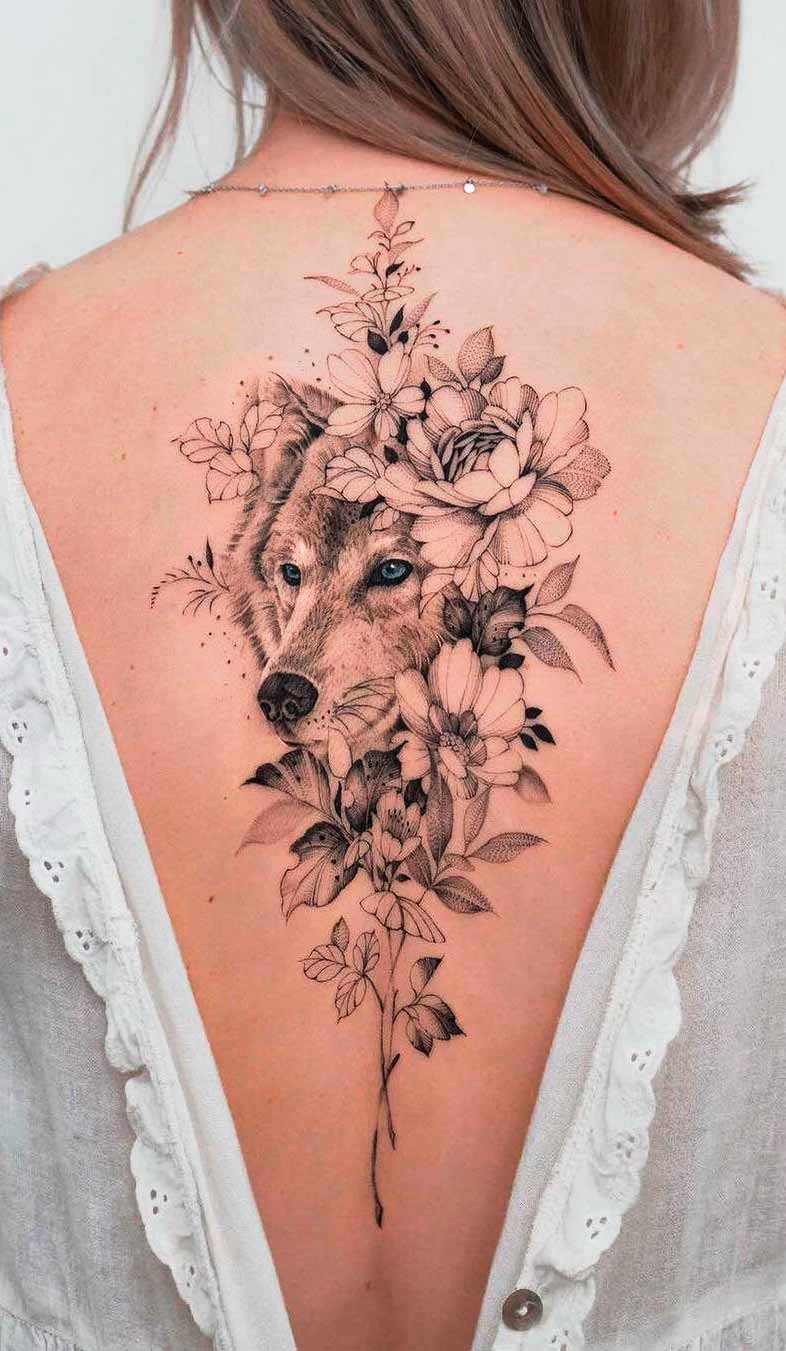 tatuagem-de-lobo-nas-costas 