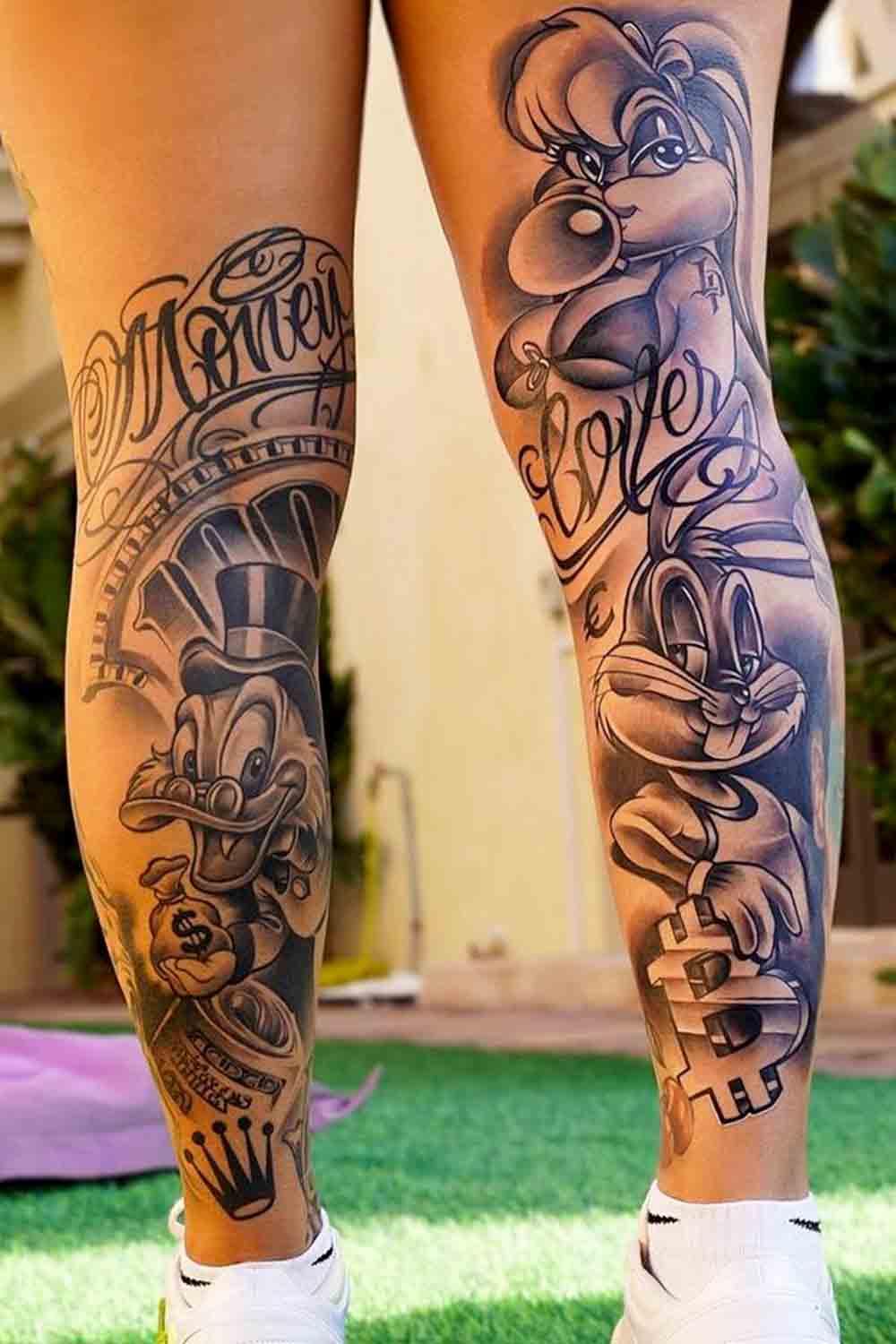 tatuagem-de-tio-patinhas-na-perna 