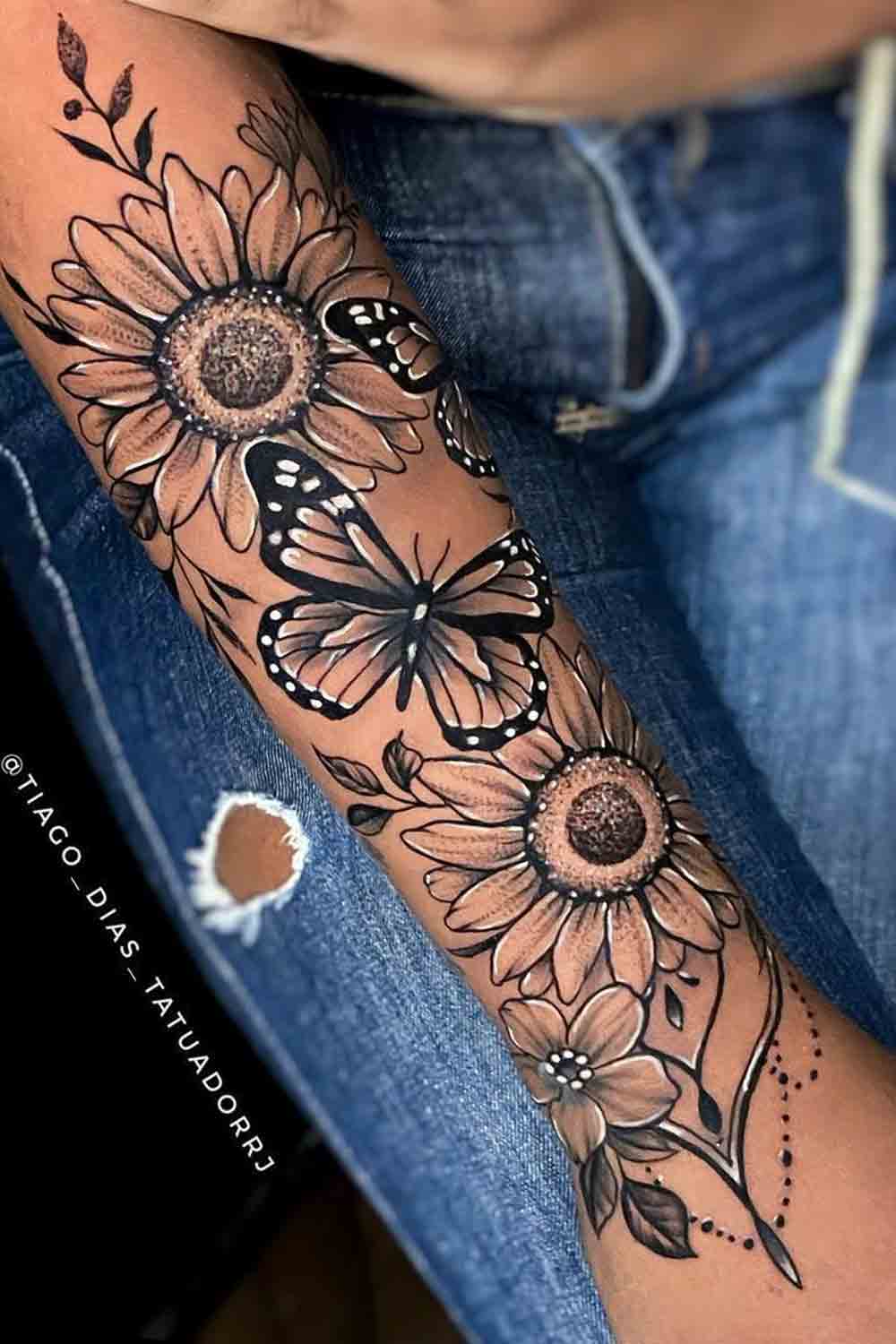 tatuagem-de-girassol-e-borboleta-1 