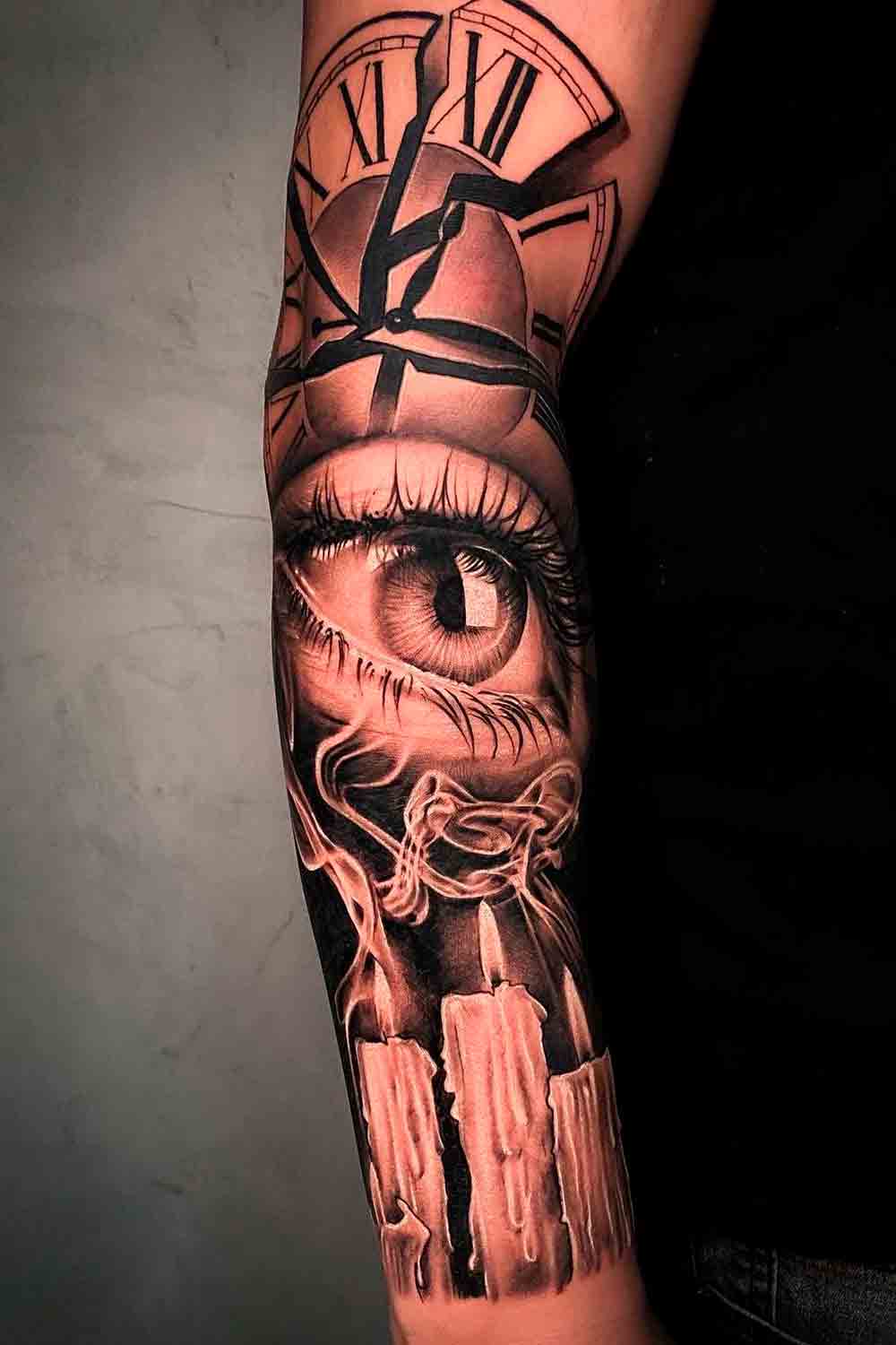 tatuagem-de-vela-olho-e-relogio 
