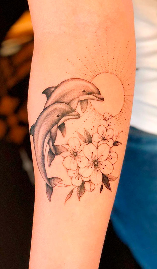 tatuagem-de-golfinho-no-antebraco 